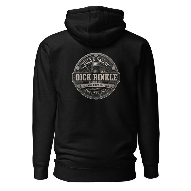 Men’s Stacking Dimes Welding Hoodie | Welder Hoodie Built for Blue Collar Tradesmen by Dick Rinkle®